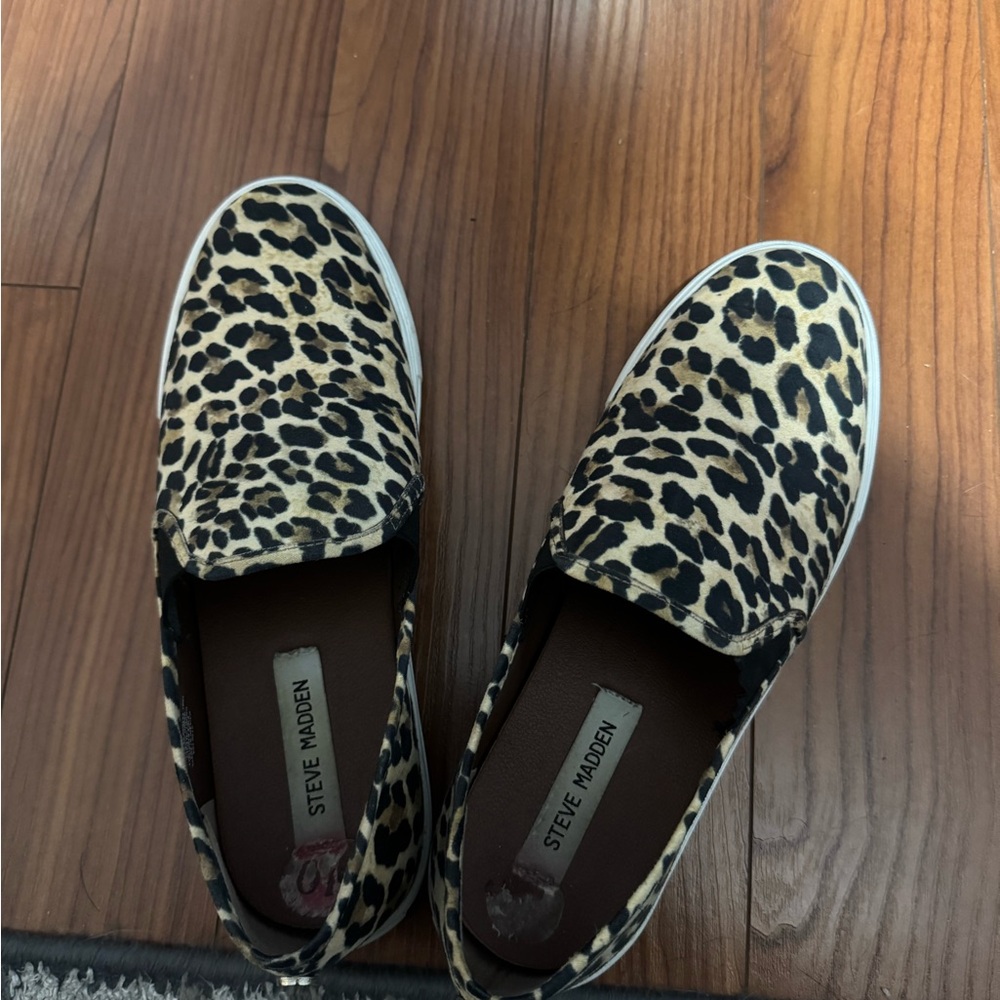 Steve Madden Animal Print Slip-On Sneakers